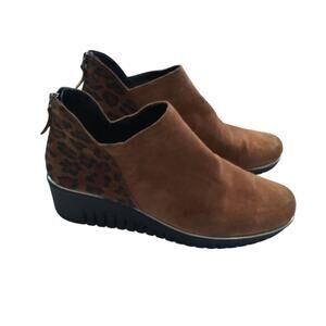 The Flexx Milky Way Women's Wedge Cognac Suede/Makula Shoes  Size 9